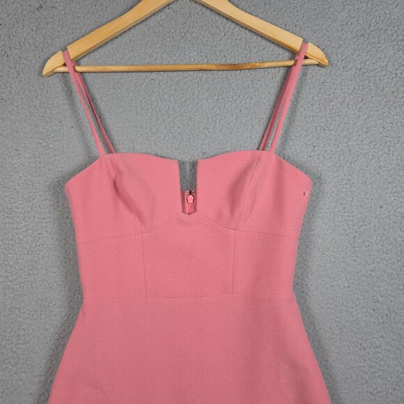 Susana Monaco Mini Dress Small Pink Ponte Pebble Weave Wire Babydoll Barbie NWT - Picture 2 of 14